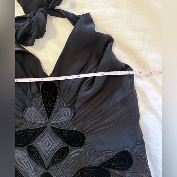 Vintage BCBG Y2K Fairy Halter Formal 100% Silk Dress size 6 - Picture 5 of 8